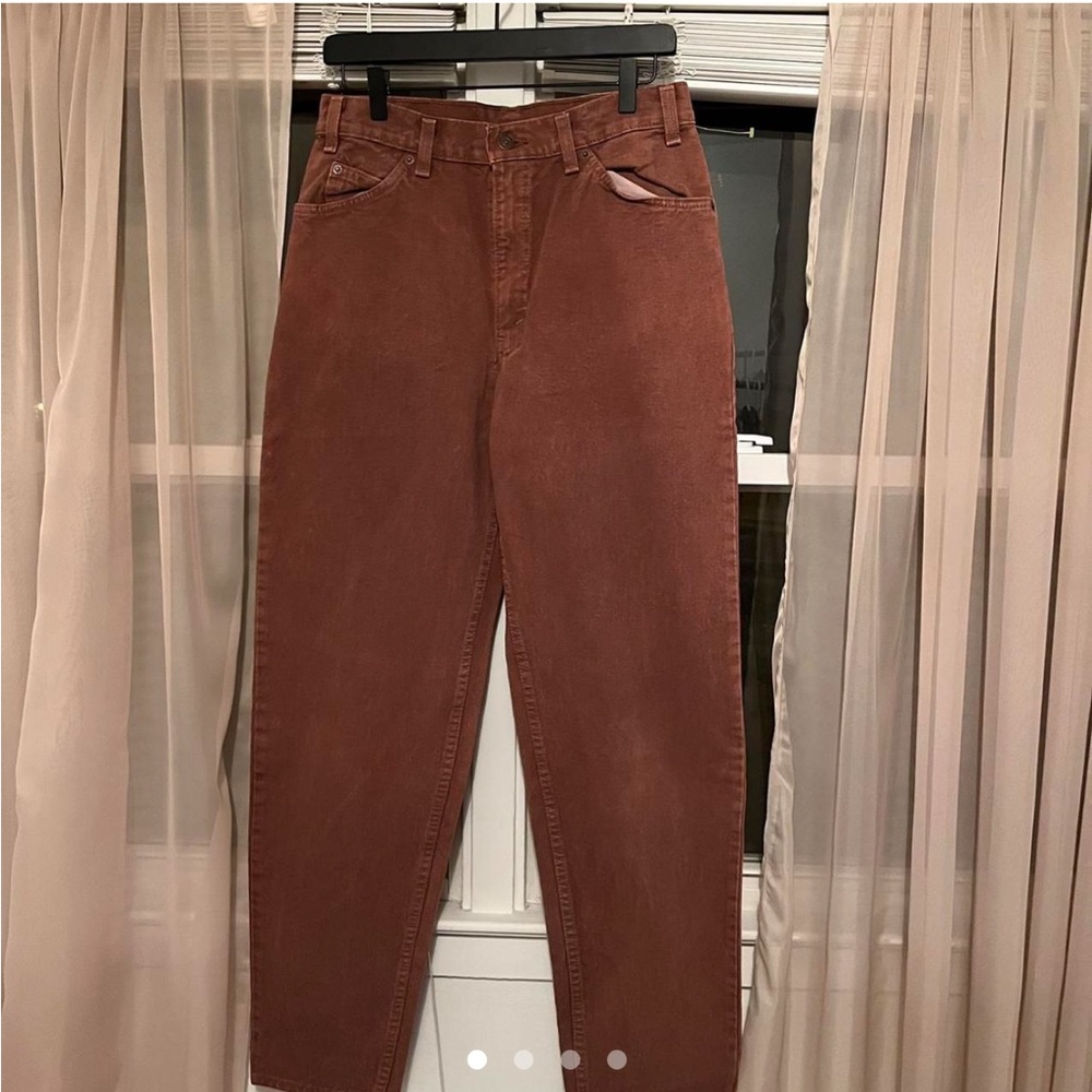 Vintage Orange Tab Levi’s 560 Burnt Orange Rust Denim Jeans Loose Taper 32x34